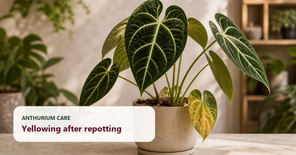 Anthurium Leaves Yellowing After Repotting